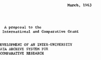 March 1963 grant application to Ford Foundation
