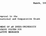 March 1963 grant application to Ford Foundation