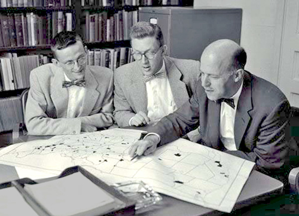 Photo of Philip Converse, Warren Miller, and Angus Campbell