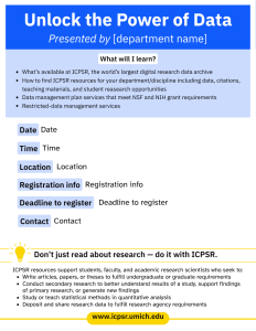 Printable ICPSR Workshop promotional flyer