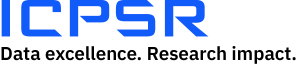 blue ICPSR logo with the words Data Excellence. Research Impact underneath