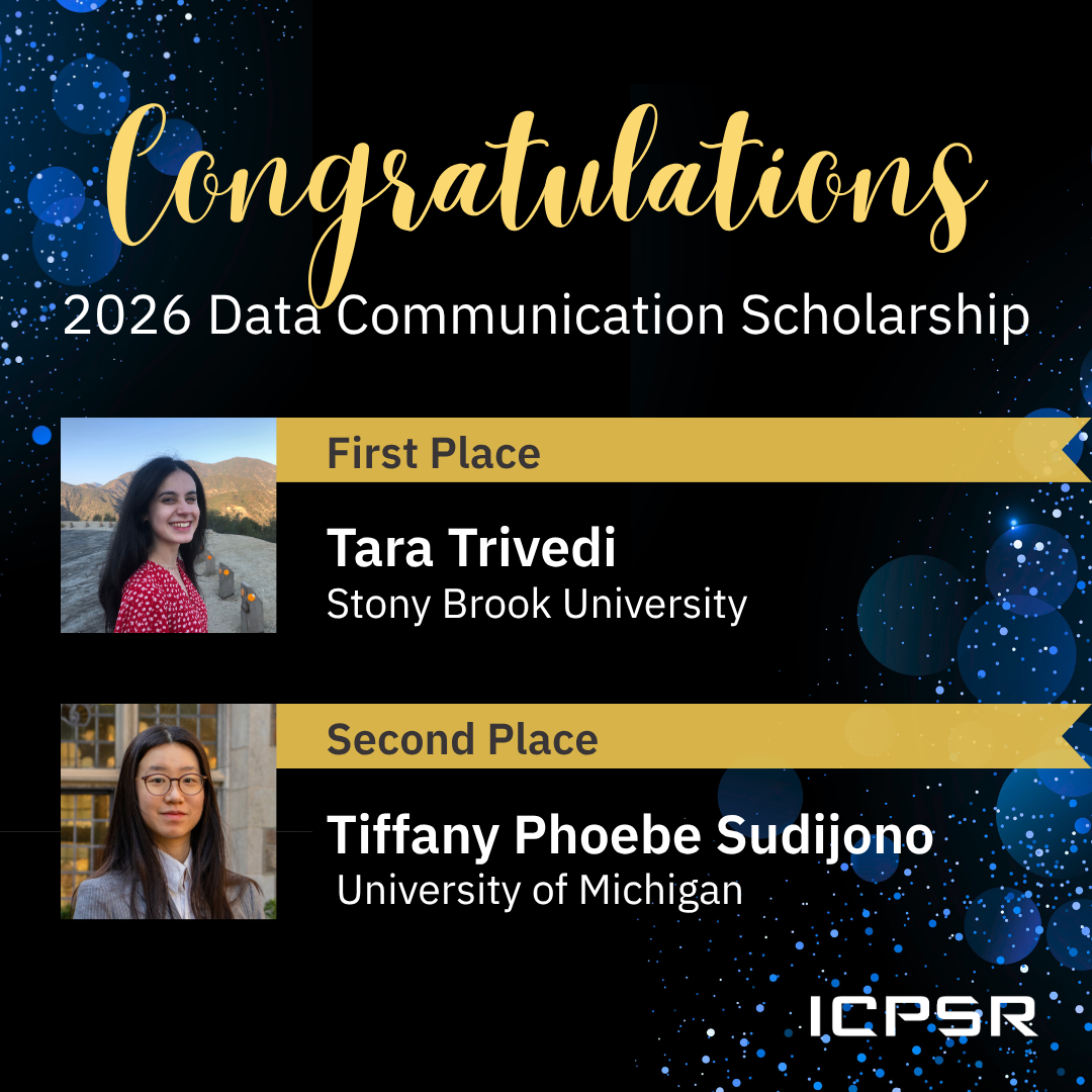Congratulations to 2026 Data Communication Scholarship Winners Tara Naomi Trivedi, Stony Brook University, First Place, and Tiffany Phoebe Sudijono the University of Michigan, earned Second Place