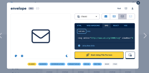Font Awesome website icon example